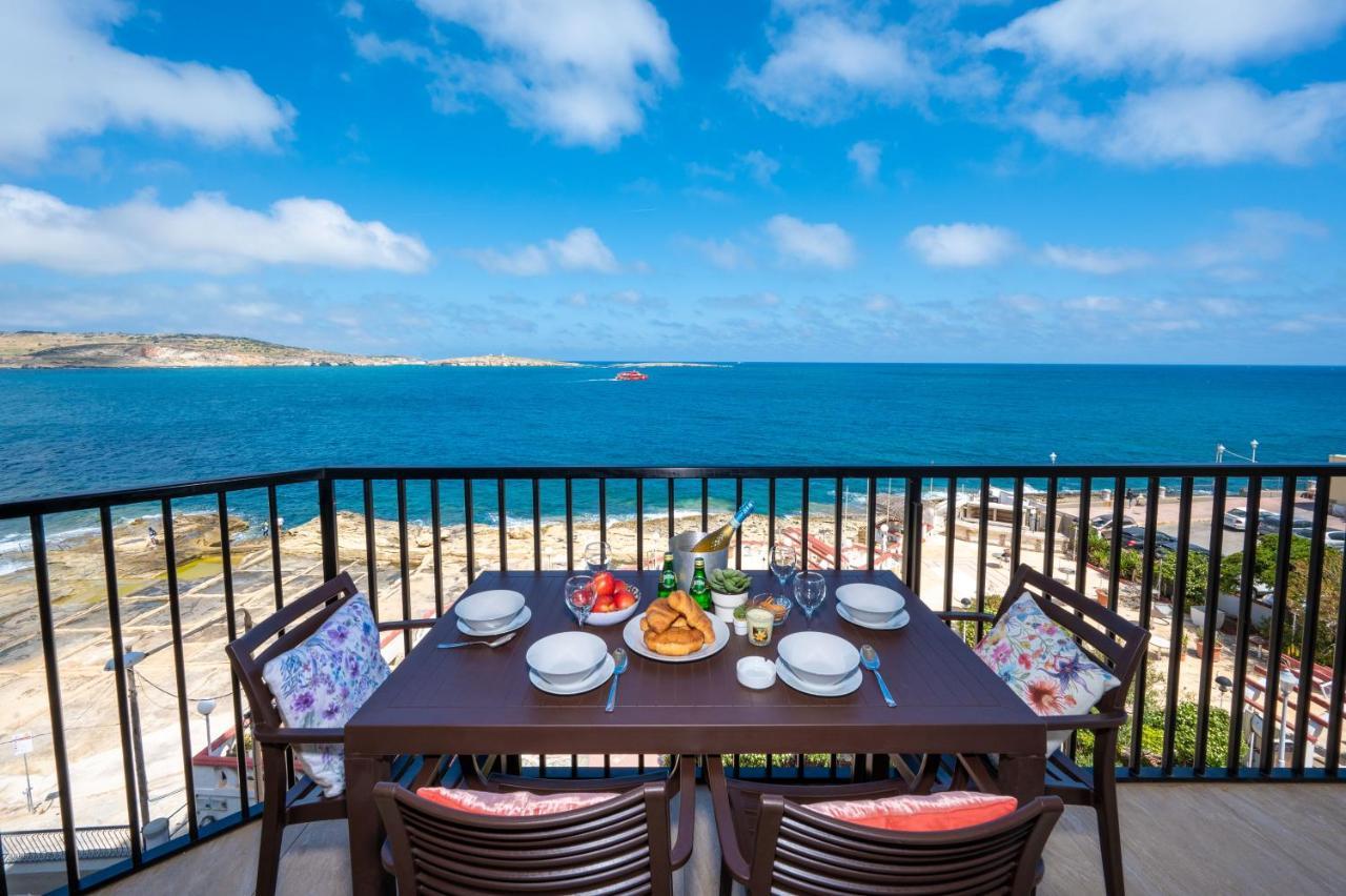 Islet Promenade Seafront Apartment With Large Corner Terrace By Getawaysmalta St. Paul's Bay Exteriér fotografie